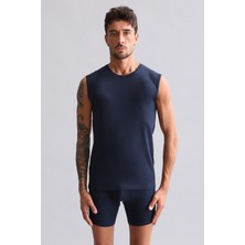 Mısırlı Modal By Tencel Hercules Slim Fit Bisiklet Yaka Sporcu Atlet Lacivert