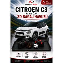 Ar Alberto Rossi Citroen C3 (Ince Stepneli) Hb 2010 - 2016 Araca Özel 3D Bagaj Havuzu