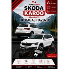 Ar Alberto Rossi Skoda Karoq 2018 - 2026 Araca Özel 3D Bagaj Havuzu
