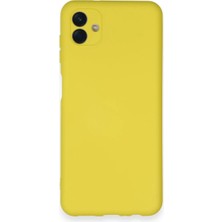 Kmrsfres Newface  Galaxy A04 Kılıf Nano Içi Kadife Silikon - Sarı