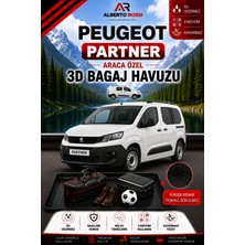 Ar Alberto Rossi Peugeot Partner 1999 - 2008 Araca Özel 3D Bagaj Havuzu