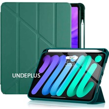 Undeplus iPad Air 13INÇ M4/m3/m2 2026-2024 ile Uyumlu Kılıf Kalem Şarj Bölmeli Case Koyu Yeşil