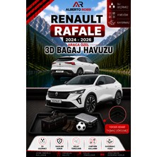 Ar Alberto Rossi Renault Rafale 2024 - 2026 Araca Özel 3D Bagaj Havuzu