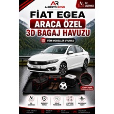 Ar Alberto Rossi Fiat Egea Sedan Alt 2015 - 2026 Araca Özel 3D Bagaj Havuzu