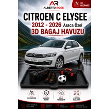 Ar Alberto Rossi Citroen C Elysee 2012 - 2026 Araca Özel 3D Bagaj Havuzu