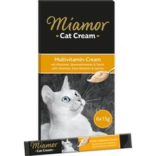 Miamor Cream Multivitamin Katkılı Sıvı Kedi Ödülü 6X15GR