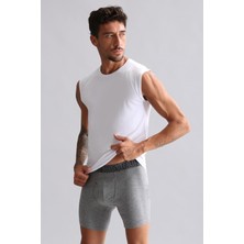Mısırlı Modal By Tencel Hercules Slim Fit Bisiklet Yaka Sporcu Atlet Beyaz