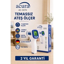 Acura AC-9270 Yeni Tasarım Fda Onaylı, Alman Sensörlü Temassız Ateş Ölçer