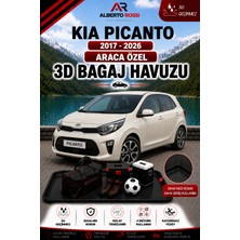 Ar Alberto Rossi Kia Picanto 2017 - 2026 Araca Özel 3D Bagaj Havuzu