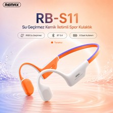 Remax  Yvton Serisi IP68 Su Geçirmez  LED Işıklı Kemik Iletimli Bone Conduction Kablosuz Spor Kulaklığı RB-S11 Turuncu