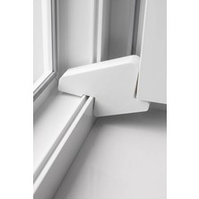 3D Fabrick Beyaz Pvc Pencere ve Kapı Sabitleyici Ekstra Dayanıklı Stoper - Rüzgar Önleyici Cam Tutucu