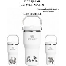 Stanley Kişiye Özel The Iceflow Flip Straw 2.0 Tumbler 0.6l / 20OZ Outdoor Matara Suluk 10-12044-052 Beyaz 1 Adet