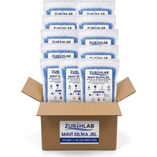 Zurihlab Zurıhlab Silikajel Mavi Nem Alıcı 1 kg (10'lu Toptan Set) - Indikatörlü