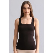 Mısırlı Modal By Tencel U Helen Kalın Askılı Long Atlet Kahverengi