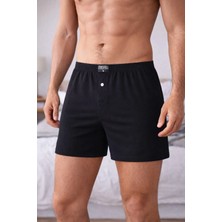 Mısırlı Erkek Pamuklu Ares Şort  Boxer Siyah
