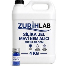 Zürih Ticaret Zurıhlab Silikajel Mavi Nem Alıcı 4 kg - Rutubet ve Küf Önleyici Indikatörlü