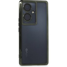 Kmrsfres Newface Vivo V29 Lite Kılıf Razer Lensli Silikon - Yeşil