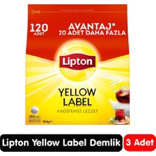 Lipton Yellow Label Demlik Poşet Çay 120 Adet 3 Paket
