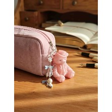 Alse 3D Romantic Teddy Bag Charm (Opal ve Cam Boncuk Detaylı)