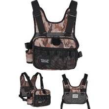 Fujin Tactical Vest Brown Camo Balıkçı Çantası