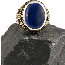 Takıdepo Lapis Lazuli Taşlı Gümüş Erkek Yüzük