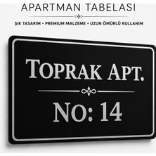 Hedef Hediyelik Apartman Tabelası - Apartman Isimliği Gümüş Renk