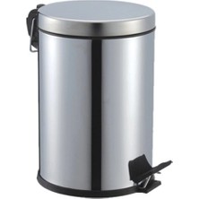 Eco Lounge Pedallı 5lt Krom Metal Çöp Kovası BX40
