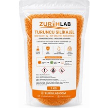 Zurihlab Zurıhlab Turuncu Silikajel 1 kg - Indikatörlü Renk Değiştiren Nem Alıcı