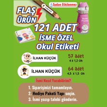 Yunus Copy Okul Etiketi Kalem Defter Etiketi Kral Çocuk Özel Isim Yazılabilen Etiket - 121ADET