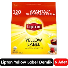 Lipton Yellow Label Demlik Poşet Çay 120 Adet 6 Paket
