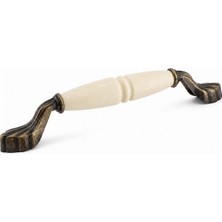 Nzb Porselen Krem Antik Sarı Kulp 160 mm 16 cm Mobilya Çekmece Dolabı Dolap Kapak Kulb Kulpu