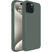 Kmrsfres Newface Iphone 15 Kılıf First Silikon - Koyu Yeşil