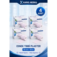 Karvel Medikal Octamed Fix Esnek Tıbbi Flaster 10 cm × 10 M – Hipoalerjenik Pansuman Sabitleme Bandı 4 Adet