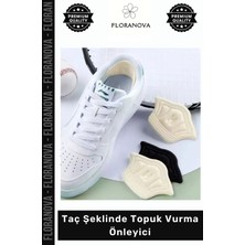 Floranova Özel Üretim Ayakkabı Arkası Koruyucu Konfor Pedi Siyah Ten Renk Taç Şeklinde Topuk Vurma Önleyici 5m