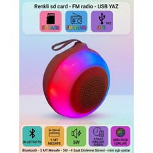 Çınaroğlu AVM MS-2232 Bt Mini Rgb Işıklı Bluetooth Speaker Taşınabilir Ses Bombası Stereo Yüksek Kalite Hoparlör Ses Seviyesi