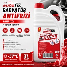 Autofix Radyatör Antifrizi 3 Litre Kırmızı -37°c 4 Mevsim