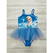 Neat Kids Kız Çocuk Karlar Ülkesi Buzlar Prensesi Elsa Balerin Tül Detaylı Mayo