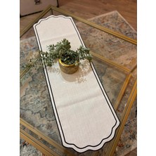 Elora Maison Mare Runner, Keten Runner, Nakışlı Runner