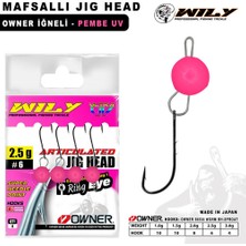 Wily Mafsallı Pembe Uv Head Jighead
