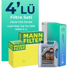 Mann Filter Jeep Compass 1.5 Hybrid Filtre Bakım Seti Liqui Moly Motor Yağlı (2020-2024) 4 Lü