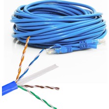 Keepro RJ45 Internet Ağ Kablosu Cat6 Mavi Kablo 40 Metre