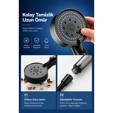 Dihamer Geliştirilmiş Akış Teknolojili Filtreli Duş Başlığı | Arıtmalı & Tazyikli + 5 Filitre