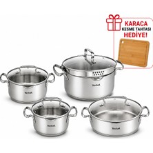 Tefal Paslanmaz Çelik Tencere Seti Süzgeç Kapaklı