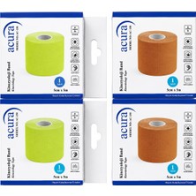 Acura Kinesio 4'lü Set Elastik Band Çok Renkli Ağrı Bandı Model AC-150