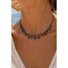 Lapis Lazuli Sallantılı Doğaltaş Kolye