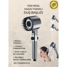 Dihamer Masajlı 5 Fonksiyonlu Filtreli Arıtmalı Duş Başlığı – Ayarlanabilir Su Basınçlı Lüks El Duşu