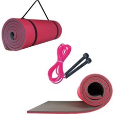 Empressco Çift Taraflı Yoga Minderi ve Spor Matı 10 mm Atlama Ipi