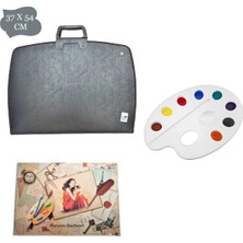 St. Morritz Pro-Art Öğrenci Resim Çantası SETI(37X54 Proje ÇANTA+35X50 Resim Defteri+Palet)