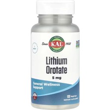 Kal, Lithium Orotate, 5 Mg, 120 Vegcaps.(Ösg Özel Sporcu Gıdaları)
