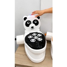 Toha Eğitici Klozet Işıklı ve Su Sesli Sevimli Panda Lazımlık – Çocuk Tuvalet Eğitim Klozeti